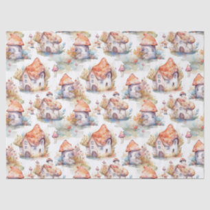 Whimsical Mushroom Cottage Pattern (9) Tissue Paper