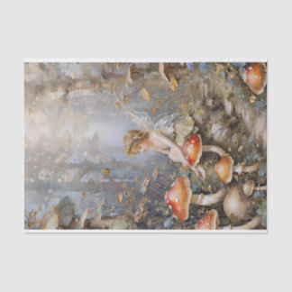 Whimsical Mushroom Fairy Decoupage   Tissue Paper