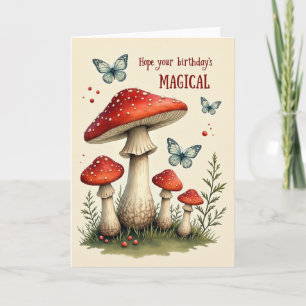 Whimsical Mushroom Forest Card