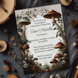 Whimsical Mushroom Forest  Invitation