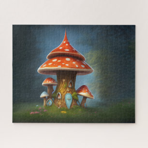 Whimsical mushroom house jigsaw puzzle