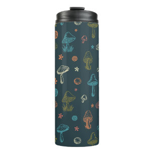 Whimsical Mushroom pattern Thermal Tumbler