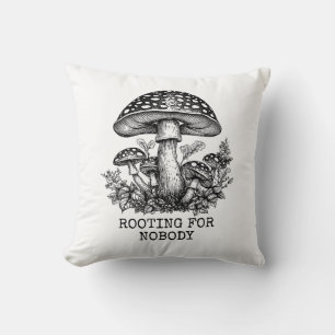 Whimsical Mushroom Throw Pillow — Botanical Accent