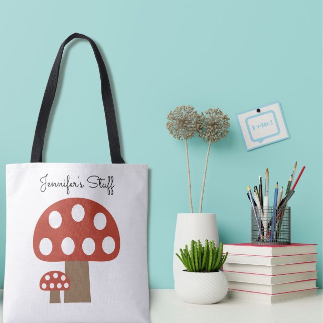 Whimsical mushroom tote bag (Creator Uploaded)