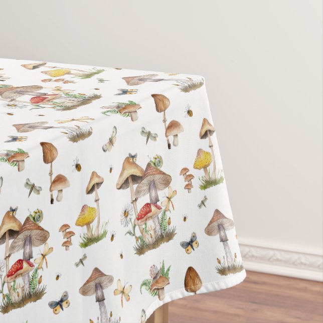 Whimsical Mushroom Woodland Tablecloth | Enchanted (In Situ)