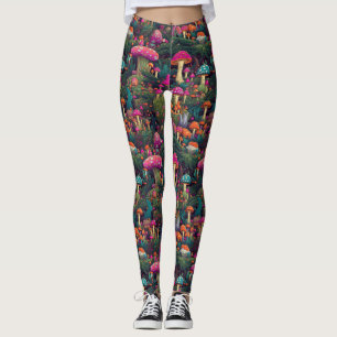 Whimsical Mushrooms Leggings