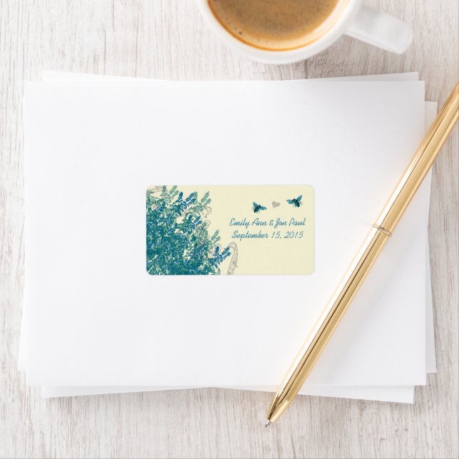 Whimsical Musical Bumble Bee Save the Date Labels (Insitu)