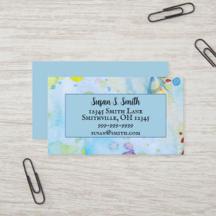 Whimsical Musical Painted Heart Business Card