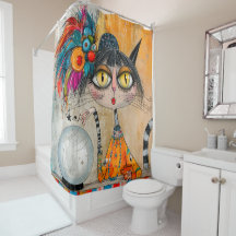 Whimsical Mystic Fortune Teller Cat