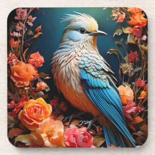 Whimsical Nature Blue Bird Coaster