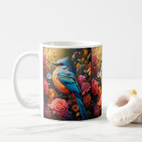 Whimsical Nature Blue Bird No 4
