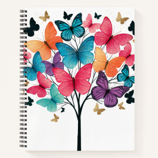 Whimsical Nature Butterfly Tree of Life Notebook