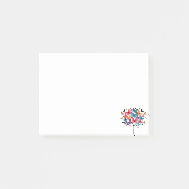 Whimsical Nature Butterfly Tree of Life Post-it Notes (Front)