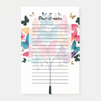 Whimsical Nature Butterfly Tree of Life Post-it Notes