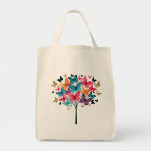 Whimsical Nature Butterfly Tree of Life Tote Bag