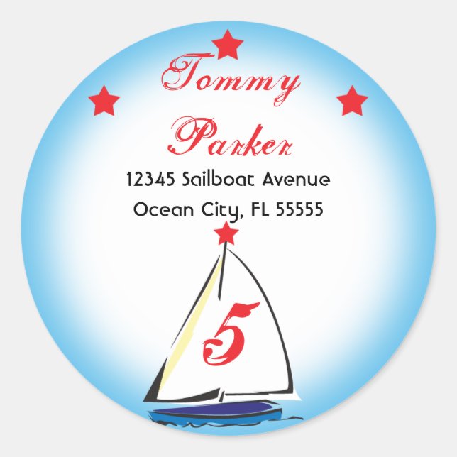 Whimsical Nautical Address Label (Front)