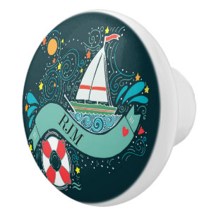 Whimsical Nautical Art Drawer Knobs