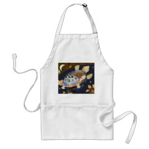 Whimsical Night Turtles Standard Apron