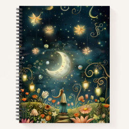 Whimsical Night Under the Stars Notebook