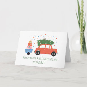 Whimsical Nostalgic Custom Message Letter Cute Holiday Card
