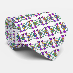Whimsical Novelty Very Cool Cat Pattern  Tie