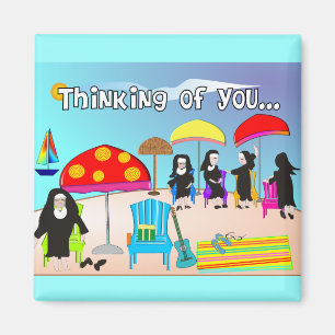 Whimsical Nun Art Gifts & Cards Magnet