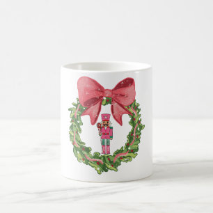 Whimsical Nutcracker Christmas Wreath Coffee Mug