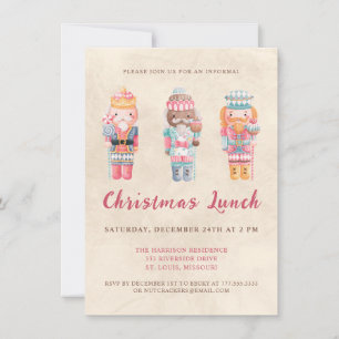 Whimsical Nutcrackers Christmas Lunch Invite