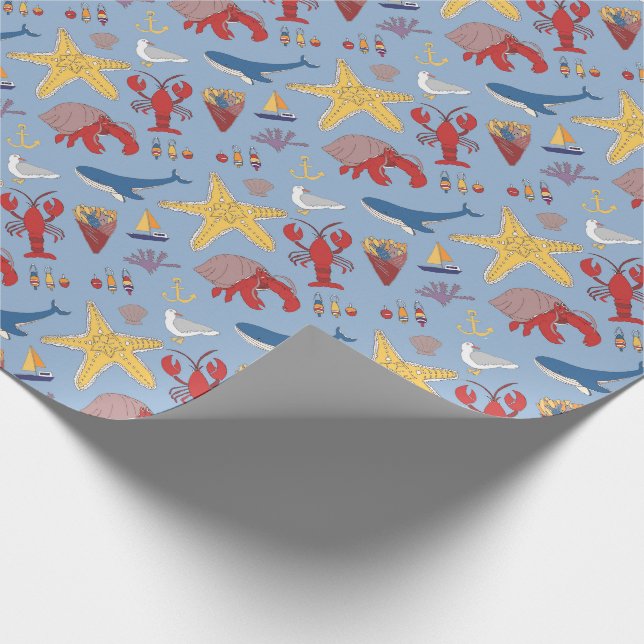 Whimsical Ocean  Wrapping Paper (Corner)