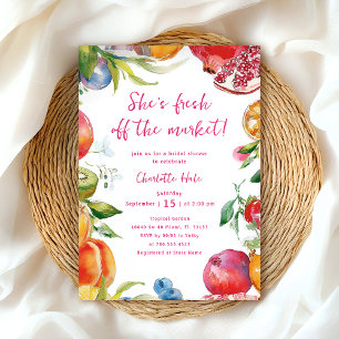 Whimsical Off the Market Farmers Bridal Shower Invitation