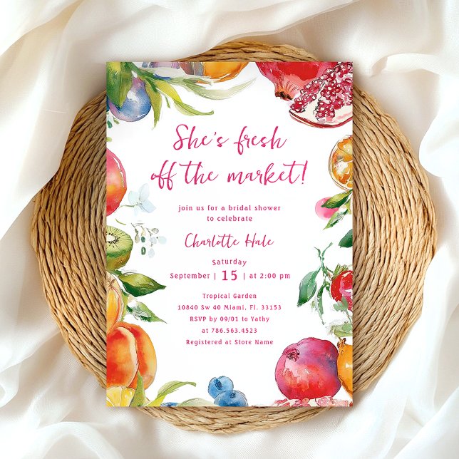 Whimsical Off the Market Farmers Bridal Shower Invitation (Creator Uploaded)