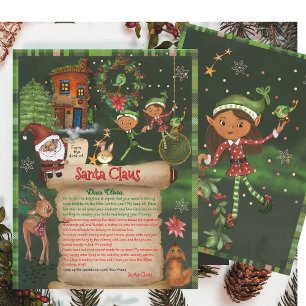 Whimsical Official Letter from Santa Desk with Elf