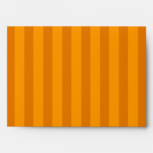 WHIMSICAL ORANGE STRIPE CARD SIZE ENVELOPE (Front)