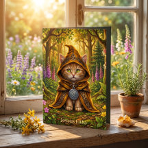 Whimsical Orange Tabby Cat Litha Summer Solstice