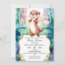 Whimsical Otter Baby Shower