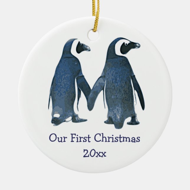 Whimsical Our First Christmas Ornament (Front)