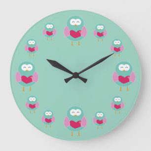 Whimsical Owl Art Clock