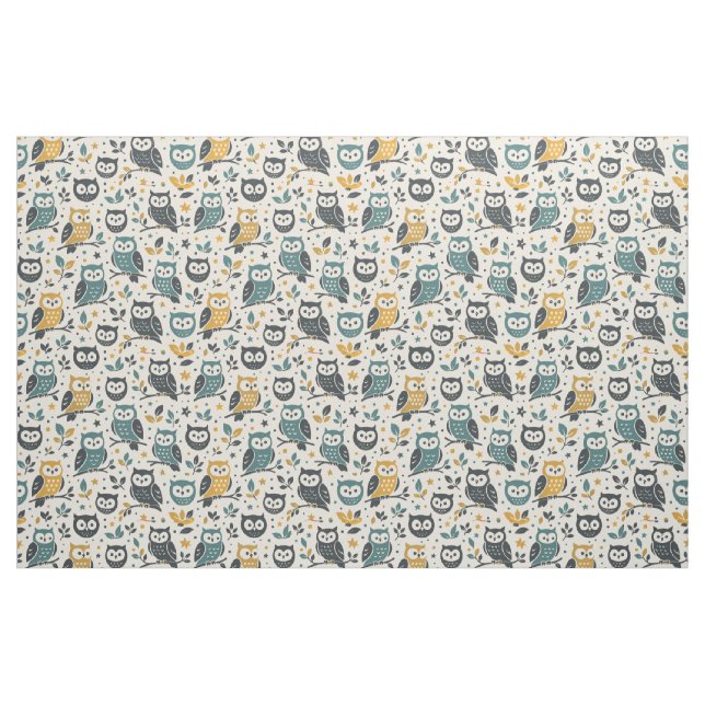Whimsical Owl Pattern - Nature Inspired Design - I Fabric (Yard)