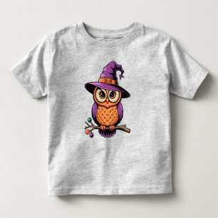Whimsical Owl Witch Toddler T-Shirt