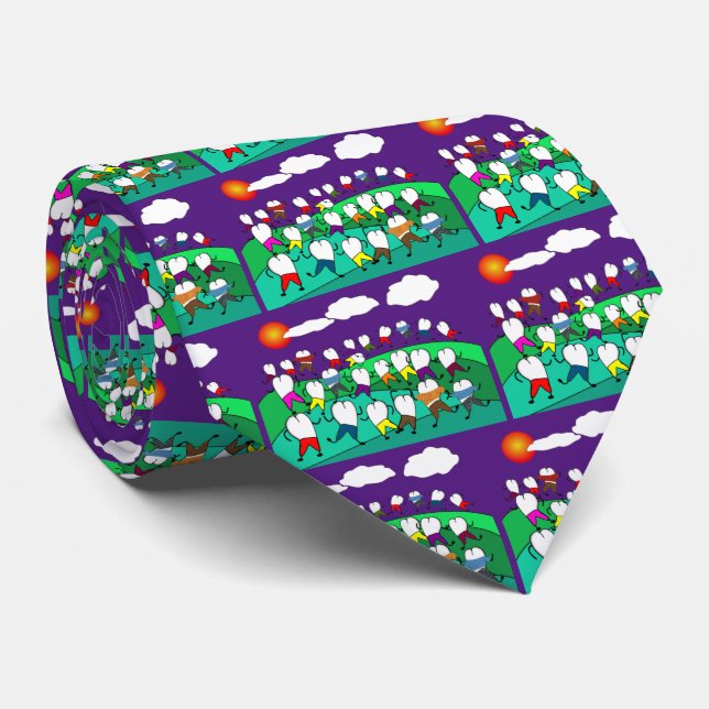 Whimsical Paediatrics Dentist Tie Tooth Art 3 (Rolled)