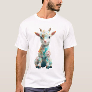 Whimsical Painted Goat Men T-Shirt
