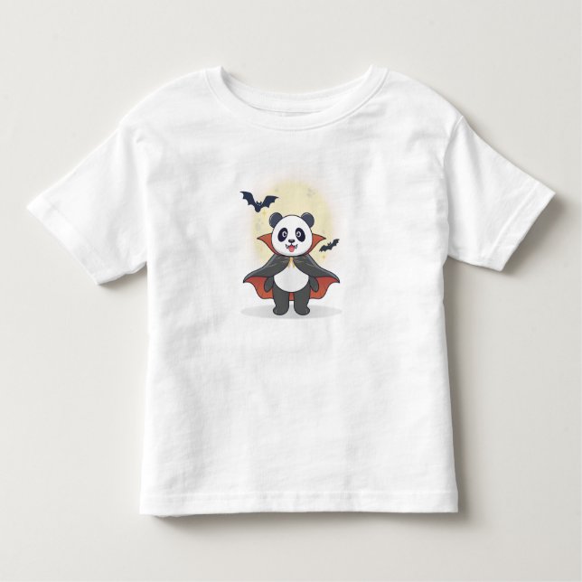 Whimsical Panda Wizard with Magic Hat Toddler T-Shirt (Front)