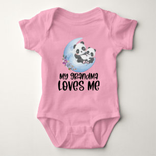 Whimsical Pandas 🐼 Gift for Grandchild Baby Bodysuit