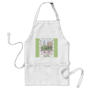 Whimsical Paris and Eiffel Tower French Chef Standard Apron