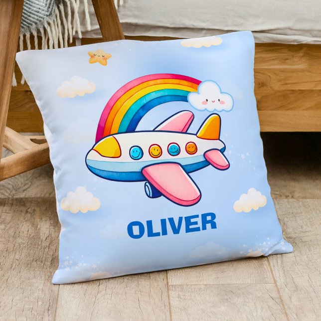 Whimsical Passanger Aeroplane with Rainbow Cushion (Creator Uploaded)