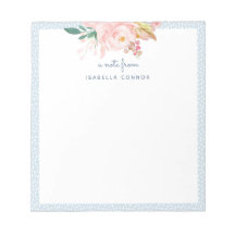 Whimsical Pastel Blue Dots Frame Watercolor Rose
