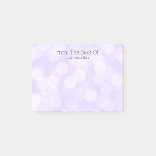 Whimsical pastel bokeh polka dot girls post-it notes (Front)