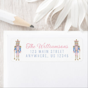 Whimsical Pastel Christmas Nutcracker Address Return Address Label
