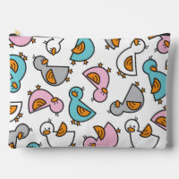 Whimsical Pastel Cute Cartoon Baby Ducks Ducklings