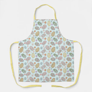 Whimsical Pastel Cute Easter Eggs Floral Patter Apron
